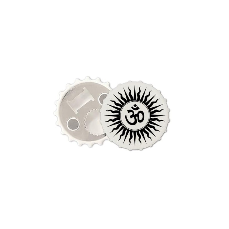 OM Magnetic Bottle Cap Opener Fridge Magnet Hindu Sun Sign
