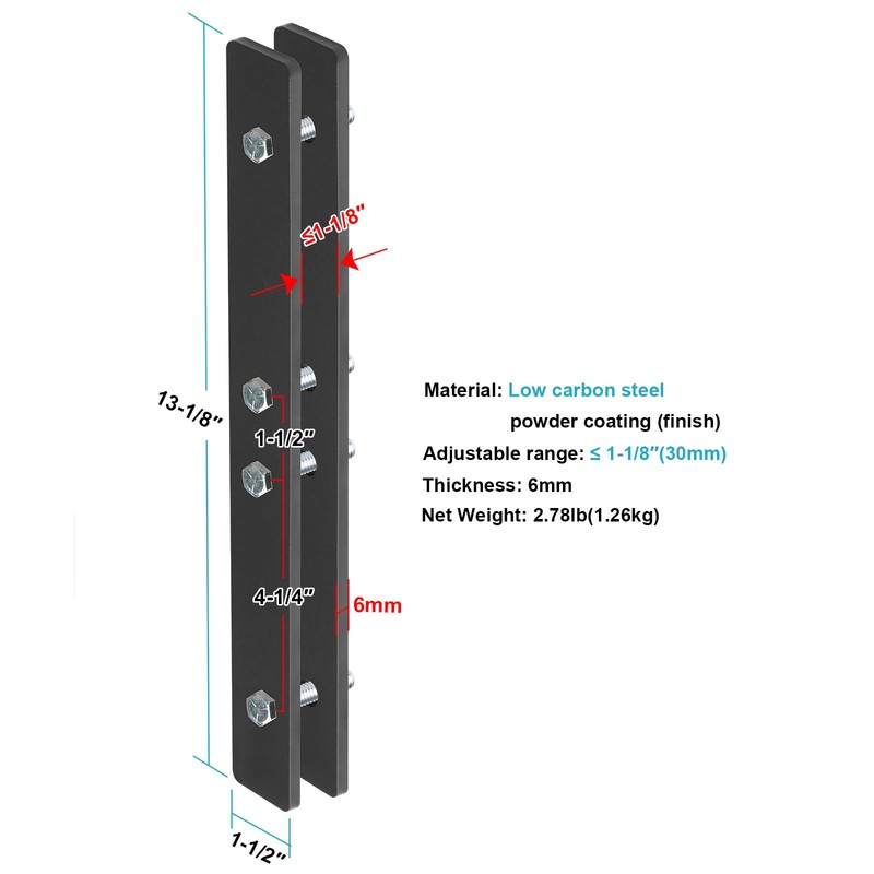 eoere 2 Sets Universal Gate Attaching Brackets for 1" Tube
