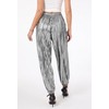 heipeiwa Women's Metallic Pleated Sequin Shiny Joggers Pants Party Club