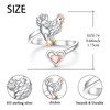 Alphm 925 Sterling Silver Hen Chicken Ring for Women Adjustable