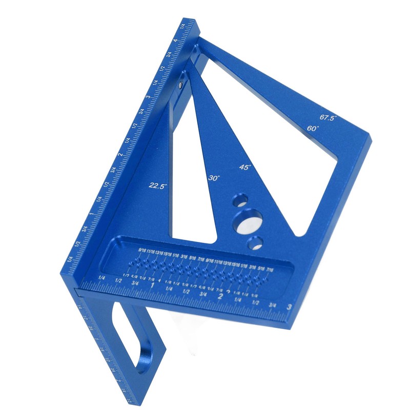 Woodworking Ruler Multifunctional Angle Measuring Ruler Aluminum Alloy Square Tool