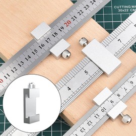 Meiliyizu Steel Ruler Positioning Block, Woodworking Ruler Adjuster, 39mm Length