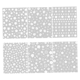 Baluue 6sheets DIY Floral Nail Decals Vintage Nail Sticker Art for Press and Manicure Accessories