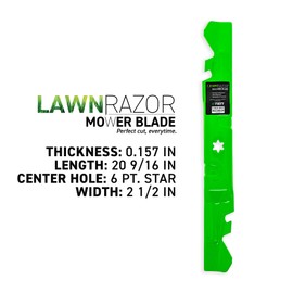 8TEN LawnRAZOR Blade for MTD Cub Cadet ZT2 ZT3 60-Inch Deck Toothed 490-110-C188 (Toothed) 3 Pack