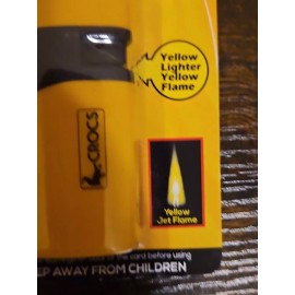 CROCS Color Jet Flame Refillable Yellow Lighter
