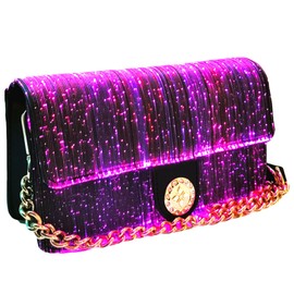 QKY LED Bags Crossbody Purse Evening Bag Light Up Purse 7 Colors Evening Clutch