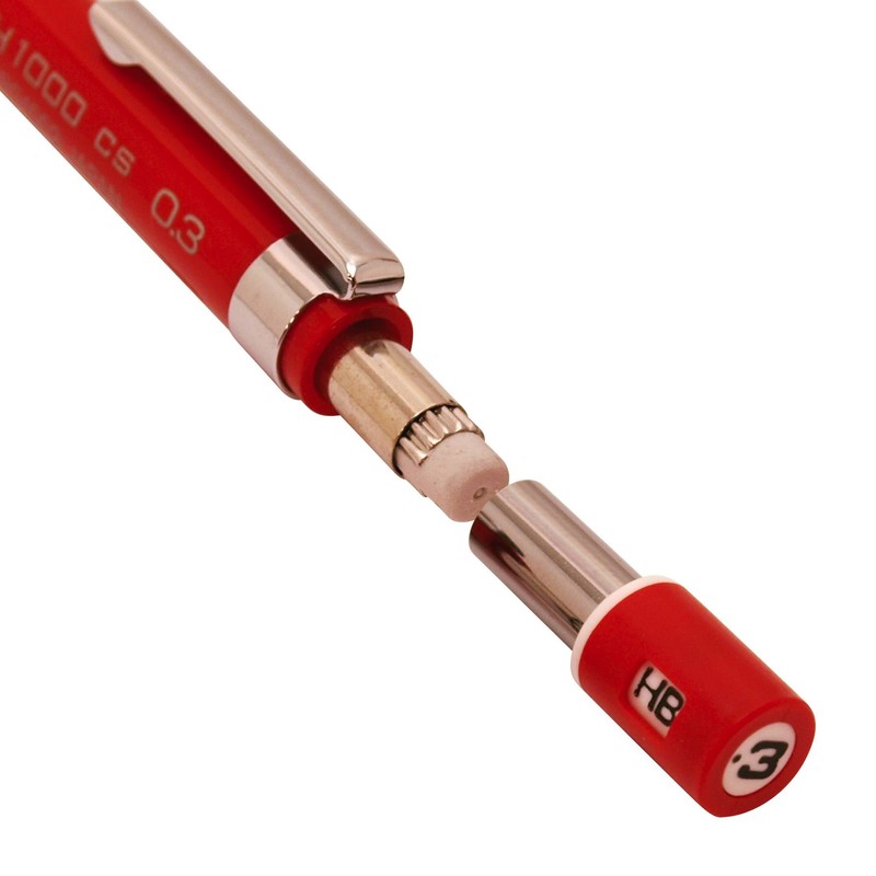 ぺんてる グラフ1000CS0.3 レッド