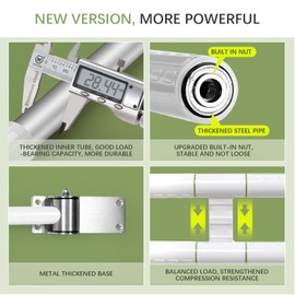 29.5 Inch Toilet Grab Bar - CALEPTONG Foldable Toilet Safety Rails for Seniors, Flip-Up Handicap Grab Bars with Anti-Slip Texture Grip for Elderly, Pregnant, Disable, Injury