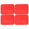 Pyrex 7210-PC 3-Cup Red Food Storage Replacement Lid (4-Pack) -
