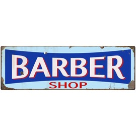 Barber Shop Entrance Wall Decal Distressed 24 x 8 Vintage Style