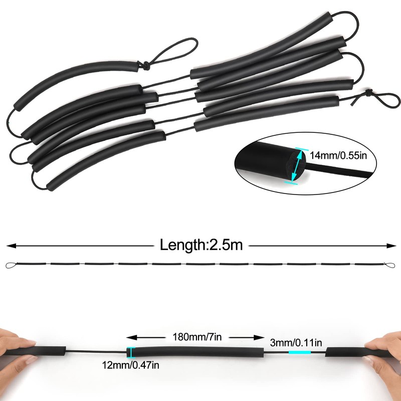High Jump Elastic Crossbar, 8.2ft Long High Jump Elastic Bungee