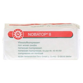Vliesstoffkompresse 4 - lagig 100 Stück Nobatop 8 unsteril Größe: 5 cm x 5 cm