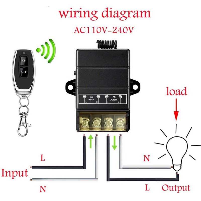 VONVOFF Wireless Remote Switch,AC110V/120V/240V/ 30A Relay RF Remote Control Light