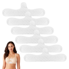 Miiqxx 6Pcs Bra Liners for Sweat Under Bra Sweat Liners Cotton Absorb Underboob Sweat Under Breast Sweat Pads Under Breast Sweat Absorber Pads for Daily Use Sports and Travel