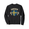 Sweden Shield Flowers Flag Sweatshirt