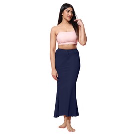 Jaanvi Fashion - Ropa moldeadora de sari de algodón para mujer, enagua, falda, ropa cómoda, Azul Oxford, M