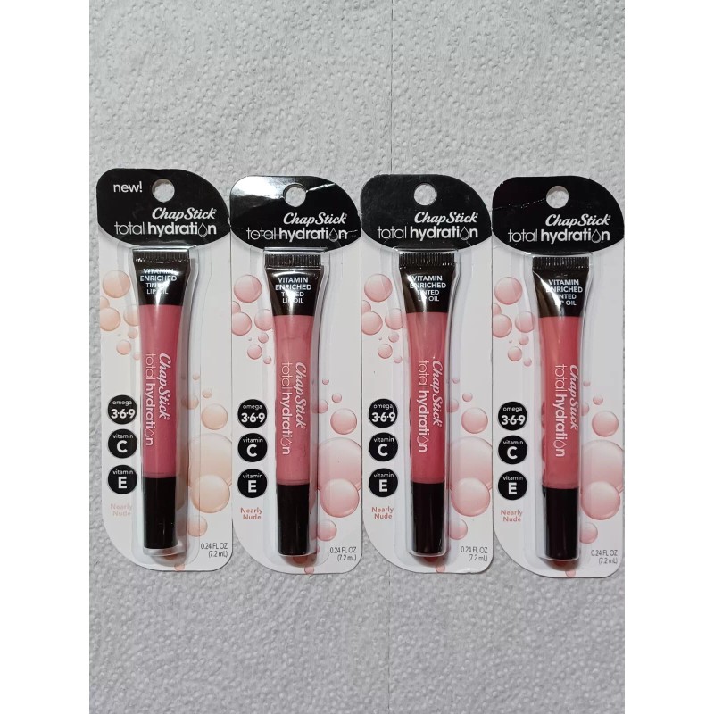 ChapStick 4x ChapStick Total Hydration Tinted Lip Oil ~ Nearly