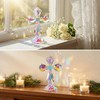 QFkris Colorful Crystal Cross Standing Decor