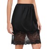Lovasy Women's Satin Half Slips Soft Lace Underskirt Elastic Waist