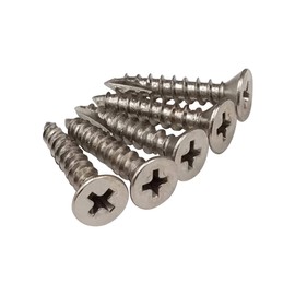 Hinge Outlet Satin Nickel Hinge Screws 10 X 1 Inch for Spring, Residential, or Commercial Hinges, Fly Cut for Easy Drilling, 24 Pack