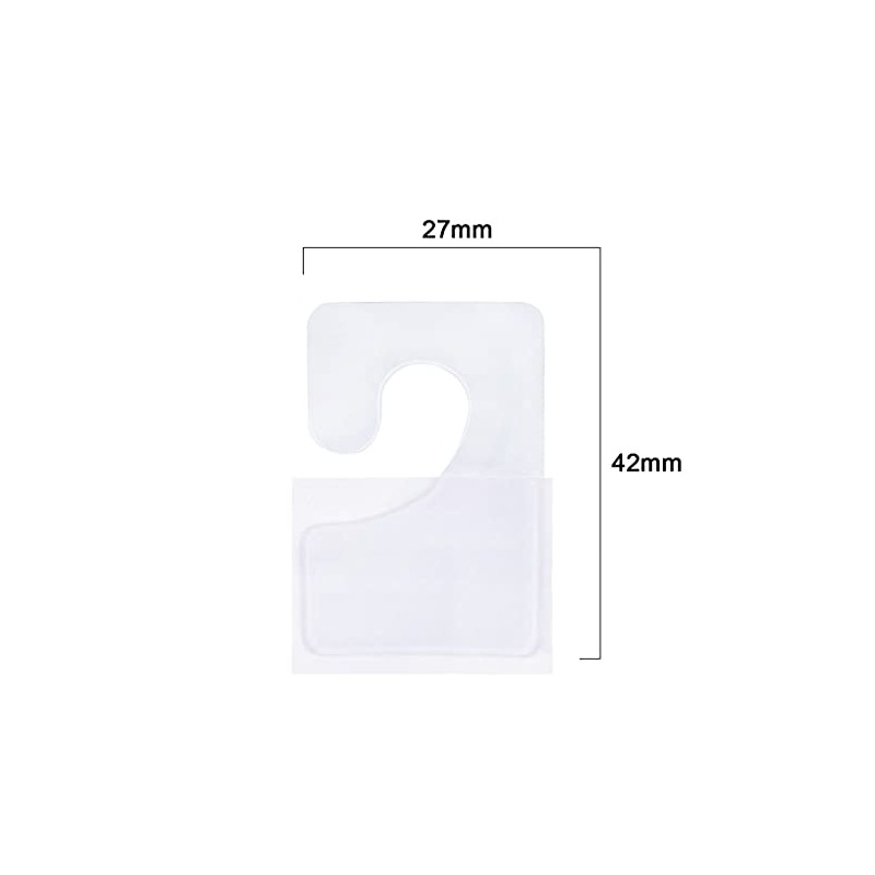 Jomevia Clear Self Adhesive Hang Tabs Hooks Plastic Display Hand