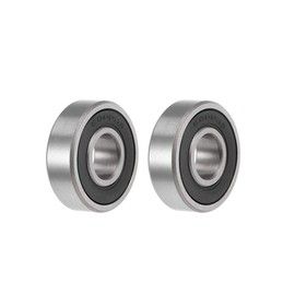 sourcing map 6000-2RS Deep Groove Ball Bearing Z2 10 mm x 26 mm x 8 mm Double Sealed Carbon Steel Pack of 2