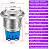 Gebildet 2pcs DC 24V 22mm Waterproof IP65 Stainless Steel Red
