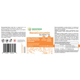 NovoCurcumin-BIOBDMC(Next Generation Highly Enhanced Curcumin) Ultra Anti-Aging & Anti-Inflammatory- 30 vcaps