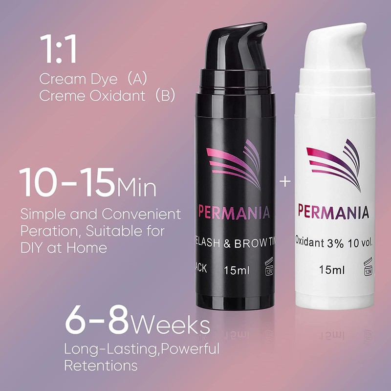 PERMANIA Eyelash Lifting Set with Black Colour, Eyebrow Lifting Set