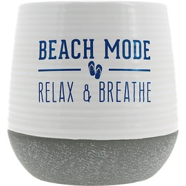 Pavilion Gift Company - Beach Mode - 11 oz Wax Reveal Secret Surprise Message Single-Wick Jasmine Scented Candle Beach Boat Lover Friend Gift Cottage Water Front Ocean Seaside Housewarming Present
