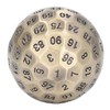 100 Sides Polyhedral Number Dice Metal 5cm Diameter Easy to