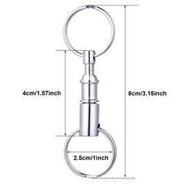 6 pieces key rings with quick release, removable key rings for pulling apart, double snap lock holder, key ring for convenient accessories