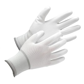 Midori Anzen NPU130N Quality Control Gloves, Work Gloves, Low Dust, Anti-Slip, Palm Coating, L, 10 Pairs/Bag