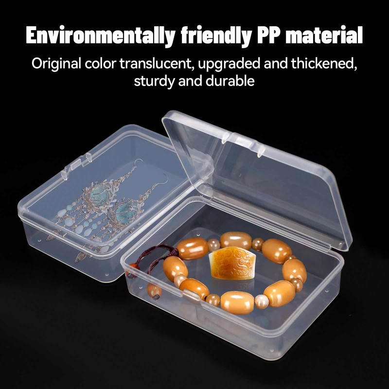 Aimeke Pack of 6 Plastic Storage Boxes with Lid, Small