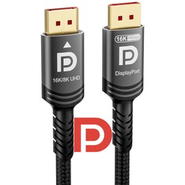 Ubluker 16k 8k DisplayPort 2.1 Cable 80Gbps 5 FT, VESA Certified Ultra-high Bit Rate DP Cable UHBR20 HDR10+ DSC1.2a 16k 60Hz 8k 120Hz 4k 240Hz 165Hz PC TV Ryzen7900 FreeSync G-Sync