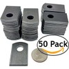 Steel Weld Tab, 1" W, 1 1/2" H 3/8" Hole,
