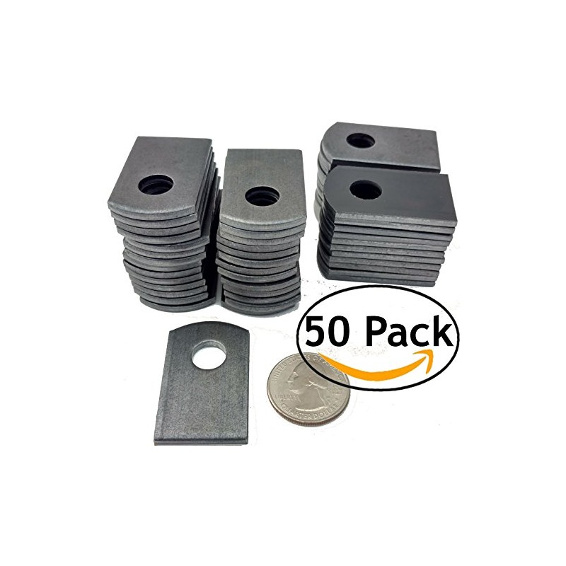Steel Weld Tab, 1" W, 1 1/2" H 3/8" Hole,