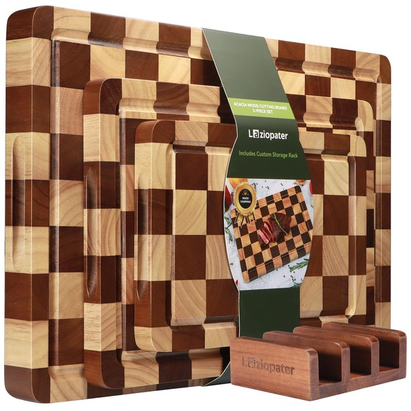 Checkerboard Cutting Board, Acacia Wood Cutting Board, Solid Wooden Chopping