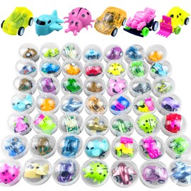 XIPEGPA 50 PCS 2 Inches Capsule Party Favor Filled Pull Back Cars for Classroom Rewards Goodie Bag Filler Box Birthday Party Favors