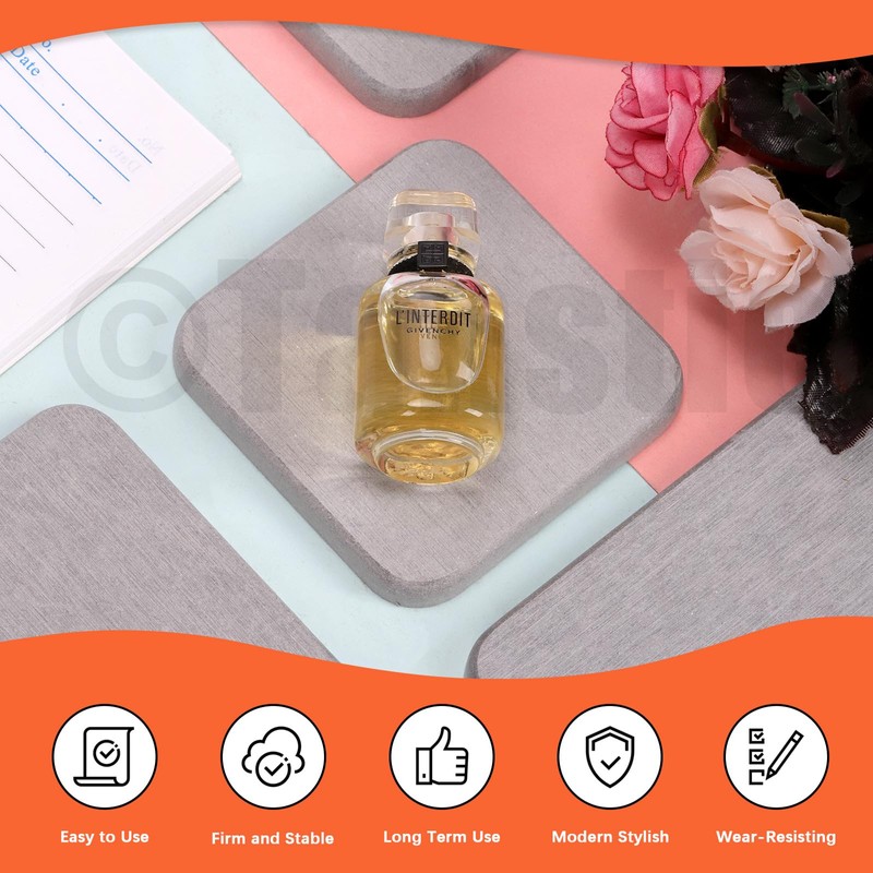 Tanstic 4Pcs Water Absorbing Stone Coasters Water Absorbent Diatomite Coaster