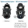 WMPHE 5/8"-36 Spline x 3/4" DD Single Steering Shaft Universal