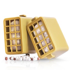 2-Pack Replacement Filters for NEPTONION Reptile Water Feeder, Premium Filtration Boxes for 6 Months Fresh Water，Yellow