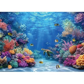 LYWYGG 7X5FT Under The Sea Backdrop Underwater World Backdrops CP-638