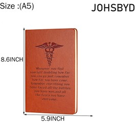 JOHSBYD Nurse Gifts Leather Notebook for Women Men RN PT NP Journal Notebook for Nurses Best Gift for New Nurses (whenever RN)
