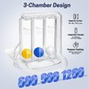 Youmang 3-Ball Incentive Spirometer Lung Exerciser - Adjustable Breathing Trainer