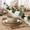 AmorArc Stoneware Dinnerware Sets,Round Reactive Glaze Plates and Bowls Set,Highly