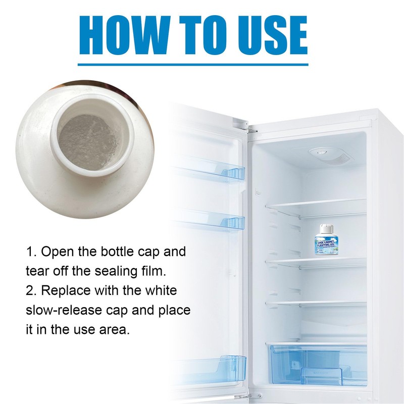 Bewinner Rridge Deodorizer Gel for Smart Home, Reusable Refrigerator Deodorizer,