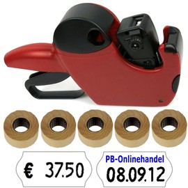 Jolly C6 Price Gun 6 Digit Set Offer, Easy Label Change, Our Recommendation, Includes 5 Label Rolls as Desired PB-Onlinehandel