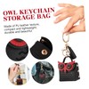 TEHAUX Owl Earbud Bag with Keychain Cute Cartoon Earphone Organizer