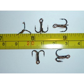 VMC (50) VMC SHORT-SHANK 1X TREBLE HOOKS (SIZE 12) BLACK (9651BN) BULK 9651